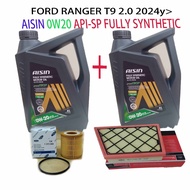 FORD RANGER 2.0 T9 24y OIL FILTER + AIR FILTER + (2x4LITER) AISIN 0W20 API-SP (USE 10,000KM)  FULLY 