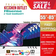 Hisense Mini-LED ULED 4K Smart TV 144 Hz Dolby Vision IQ Quantum Dot Color 55" 55U7K | 65" 65U7K | 7