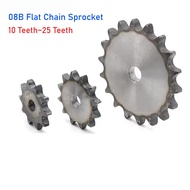 1pcs 08B Flat Chain Sprocket 10/11/12/13/14/15~25 Teeth Pitch 12.7mm A3 Steel Industrial Drive Sproc