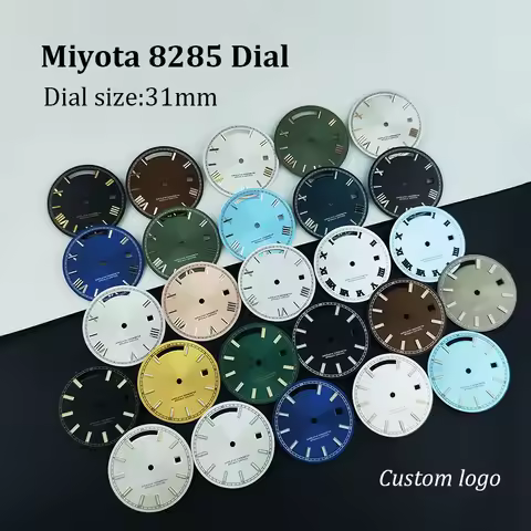 New Miyota 8285 dial 31mm watch dial men's watch dial custom logo suitable for Miyota 8285 movement 