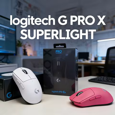 Logitech G PRO X SUPERLIGHT 2 Wireless Gaming Mouse 60g Pro-Grade HERO 44K DPI 8KHz Report Rate 88G 