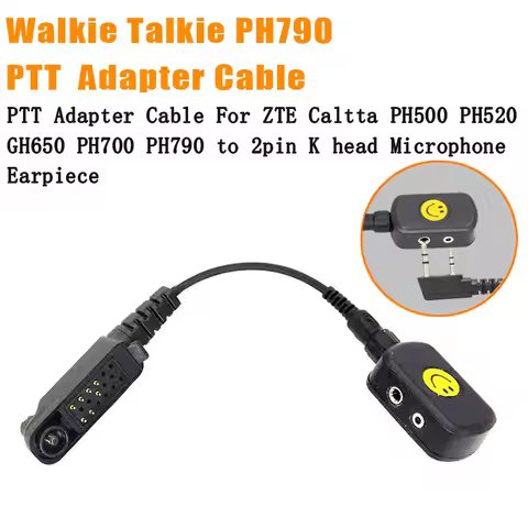Walkie Talkie Earphones PTT Adapter For ZTE Caltta PH790 PH500 PH520 GH650 PH700 PH790 Radio Cable T