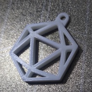 D20 Dice Symbol Keychain