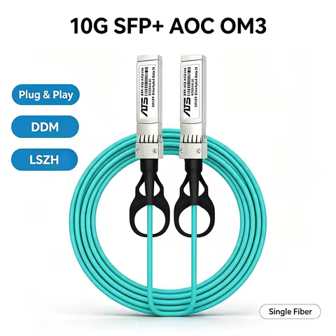 10G SFP+ to SFP+ AOC Active Optical Cable OM3 10GBASE Fiber Cable LSZH DDM Compatible with MikroTik 