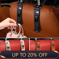 XM <25KG> BMW M Car Seat Leather Double Hook Multifunctional Headrest Metal Storage Hanger For E46 E