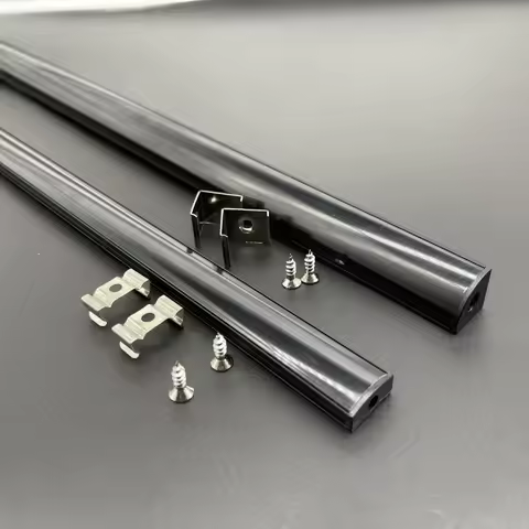Black Cover 2-30 Pcs/Package LED Aluminum Profile 0.5m/Piece U/V/W Shape, Applicable to 5050 2835 35