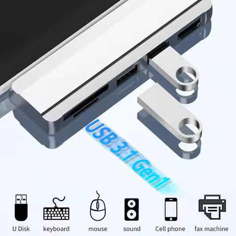 USB HUB 3.0 Docking Station for Microsoft Surface Pro 6/5/4 to USB3.0 Port HDMI-compatible SD/TF Rea