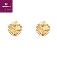 HABIB Oro Italia Tullia White and Yellow Gold Earring, 916 Gold