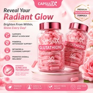 CAPSULE -X GLUTATHIONE WHITENING SUPPLEMENT./VITAMIN C DAN ZINK- 60 BIJI{READY STOK}