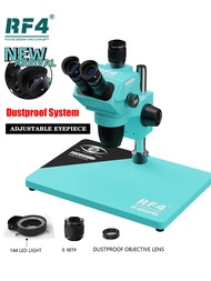 [Op105] RF4กล้องจุลทรรศน์สเตอริโอสามตา HD RF-6565PRO กุญแจล็อคซูม9สปีดหลายชั้นซ่อมบัดกรี PCB เลนส์โท