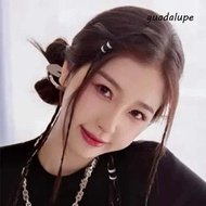 GUADALUPE 2/4/6pcs/set Hair Braid Tubes, Y2K Hollow Out Silver Round Hairclasp, Side Clips Hair Brai