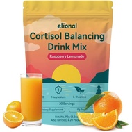 Cortisol Drink Mix for Mental Clarity & Digestive Comfort – Ashwagandha + L-Theanine Powder – Raspbe