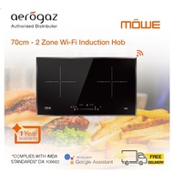 AEROGAZ/MÖWE 2 ZONE Induction Hob – 70cm Black tempered glass top MW278I