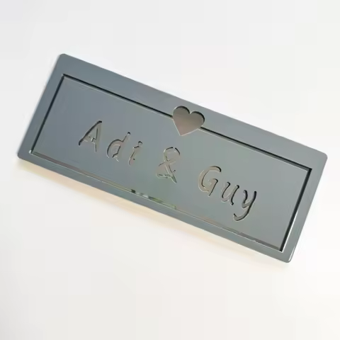 MD Acrylic Magnet or Sticker Door Plate Customize 3D Laser Cutting House Number Letter Family Name f