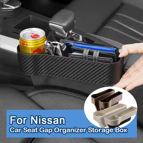 Universal Car Seat Gap Organizer Storage Box For Nissan Qashqai J10 J11 J12 Xtrail T30 T32 Patrol Y6