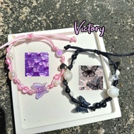 [FY004] GET 2 | Fairy Drawstring Rope Bracelet | 2-Layer Satin Drawstring Fairy Bead Bracelet