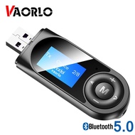 【Hot New Release】 Vaorlo New Lcd Display Bluetooth 5.0 Audio Transmttter With Mic For Tv Pc Car Stereo Usb 3.5mm Aux Rca Wireless Adapter