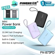 Pineng PN-873 10000mAh Powerbank 22.5W Fast Charging Power Bank Mini Powerbank Original Pineng Power
