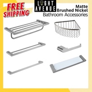 SAVIO collection Matte Brushed Nickel Colour Stainless Steel Bathroom Accessories For Toilet - Bathr