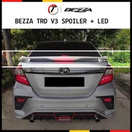 Perodua Bezza TRD V3 Spoiler with LED Brake Lamp & Paint | Perodua Bezza Bodykit Spoiler Bezza TRD V