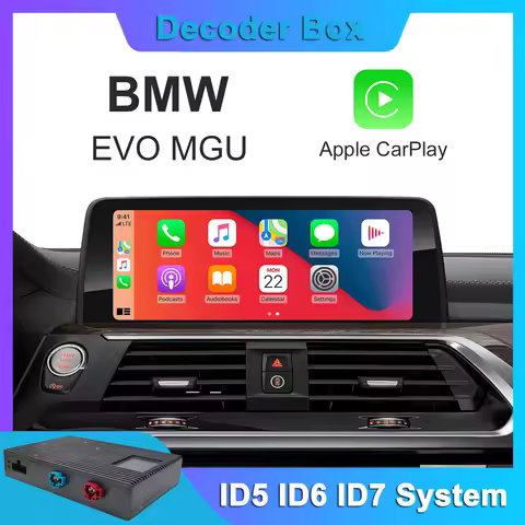 Wireless CarPlay Android Auto Retrofit for BMW EVO ID5 ID6 ID7 Systems with Original Screen Integrat