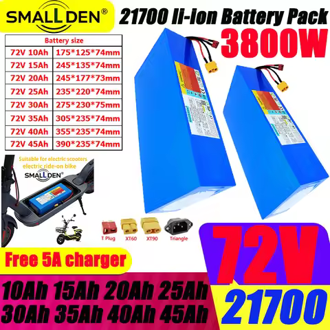 72V 10Ah 15Ah 20Ah 25Ah 30Ah 35Ah 40Ah 45Ah lithium battery pack New 0-300W electric motorcycle tric