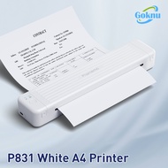 GRFQA P831 Mini A4 Paper Printer Mobile Office Printer Home Printer Study Printer Inkless Printer Su
