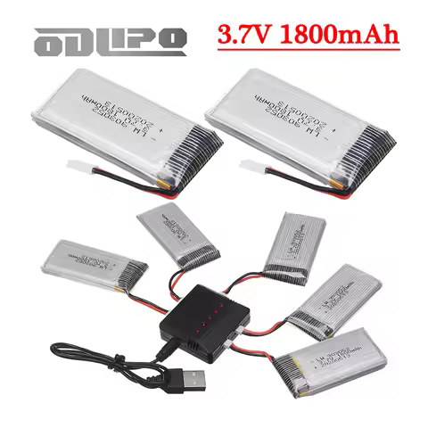 3.7V 1800mAh Rechargeable Battery for KY601S SYMA X5SW X5 M18 H5P Rc Drone Parts 903052 3.7v Lipo ba