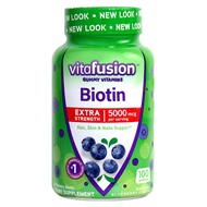 vitafusion生物素维生素B族护发改善肤质强健亮泽指甲营养软糖100粒