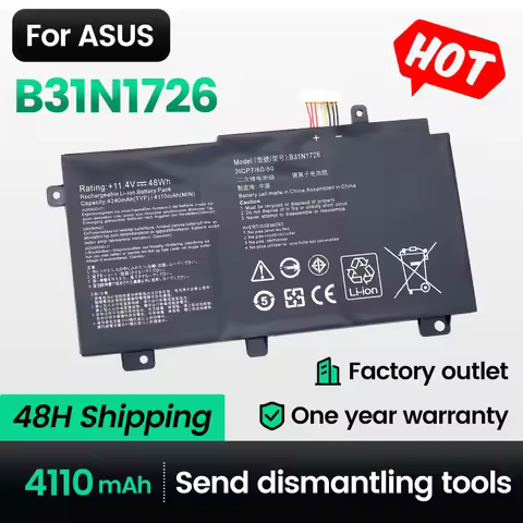 Keyuan B31N1726 Laptop Battery FX504GD,FX504GE for ASUS FX504,FX504G TUF Gaming FX504GM/FX505/FX505D