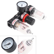 Air Compressor Adjustable Three Union Oil Water Separator Regulator PT1/4(mm) Caliber with Gauge