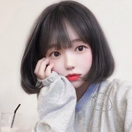 ◑☄Rambut palsu untuk kanak-kanak perempuan, rambut pendek, pelajar kepala Bobo, bahu pendek, lurus l