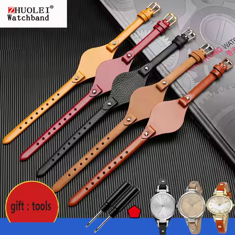high quality genuine leather watchbands for fossil ES3077 ES2830 ES3262 ES3060 Stylish women's watch