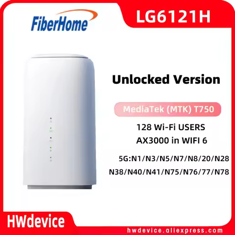 2025 FiberHome 5G CPE Air LG6121H WiFi 6 AX3000 Wireless Router Support NSA and SA 4G LTE Cat19 PK Z