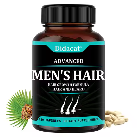 Hair Growth Vitamins for Men - Hair Regrowth & Beard Growth Supplement for Fuller, Thicker Hair with