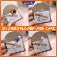 DIY Wish Card Birthday Card Sunflower Dry Floral Flower Wish Card | Birthday Card | Valentine Card |