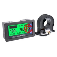【Best Price】DC9-100V LCD Digital Hall Coulomb Meter Ammeter Voltmeter 50A Voltage Current Meter Batt