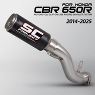 SC proejct CR-T Motorcycle exhaust pipe racing exhaust kit slip on line for honda cbr650r cb650r cb6