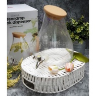 Teardrop Glass Dispenser 4L Imported from