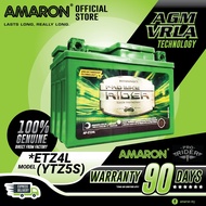 AMARON PRO RIDER AP-ETZ4L YTZ5S Motorcycle Battery Premium Lasting(EX5 /LC135 V2-V5/SRL115/Y15/Y15ZR