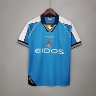 AAA [New style]99-00 Manchester City Top Quality Home Retro Soccer Jersey custom T-shirt Football Je