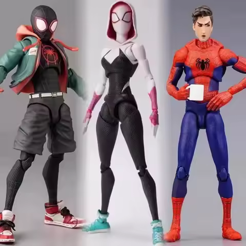 Hot Marvel Spider-Man Action Figures - Gwen Peter & Miles Morales Sentinel From Spider-Verse Collect