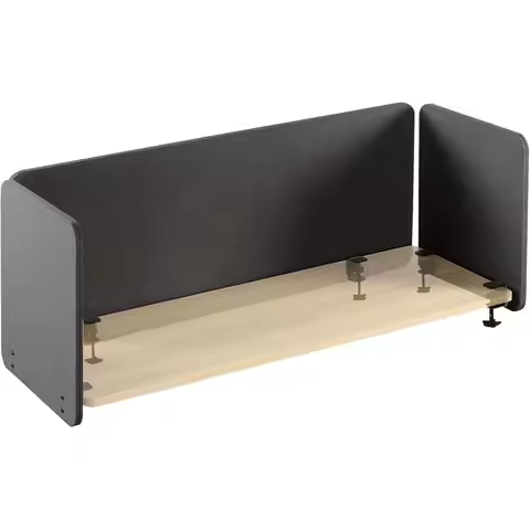 60x24 Privacy Panels, 24x24 Desk Dividers, 3 Acoustic Partitions, Gray