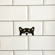 狗出沒注意! 貼紙 黑柴(亮面)