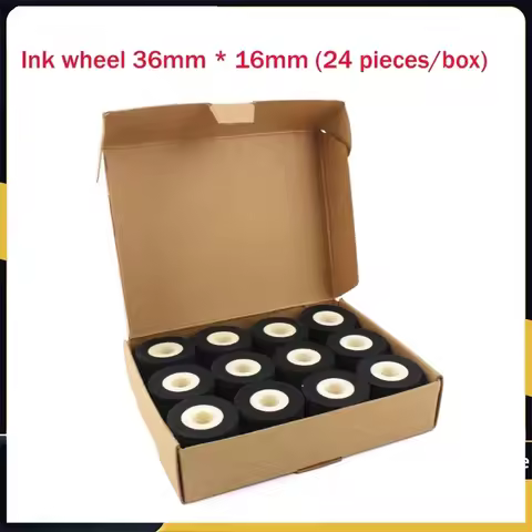 12/24pcs Black 36x32mm 36x36mm 36x40mm 36x35mm Hot Stamp Coder Ink Roll for 380 Coding Sealing Machi