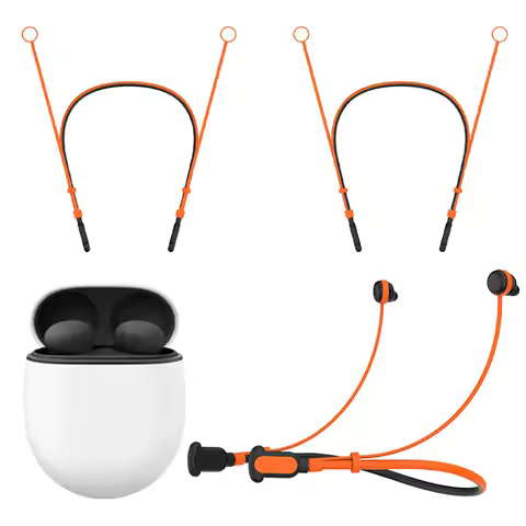 Silicone Sports Neckband Strap for Google Pixel Buds 2a(2025)/Pro 2(2024) Anti-Lost Neck Rope Cord S