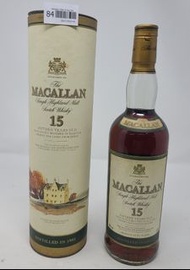 麦卡伦 Macallan 1984 15 Year Old  麦卡伦 1984 15年 威士忌