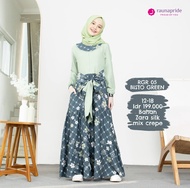 RAUNA REMAJA RGR 05 Bisto Green GAMIS TERBARU BAJU MUSLIM CANTIK MUTIF BAJU KURUNG RAHNEM FASHION SELPY DRESS NIBRAS TERLARIS PAKAIAN WANITA MODERN