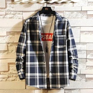 kemeja pria flanel import lengan panjang /baju dewasa wanita 2022 viral/kemeja kotak kotak laki laki