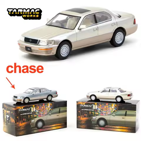 Tarmac Works 1:64 TW LS400 Champagne Beige Metallic alloy car model Chase